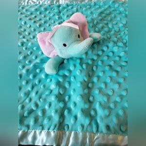 Baby Security Blanket Elephant -Teal
